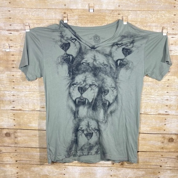 Christian Audigier Other - Christian Audigier Men's Large Green T-Shirt